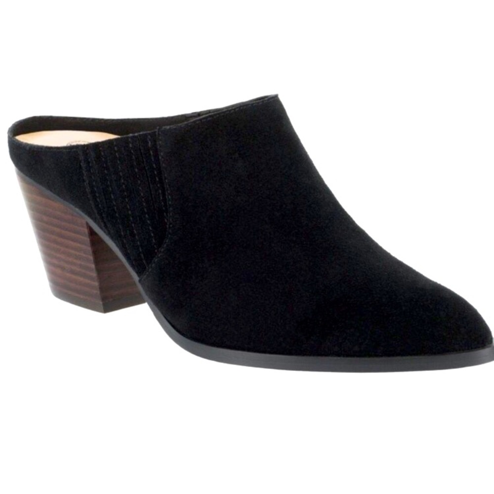 NEW Bella Vita Eden Black Suede Mules ankle boots